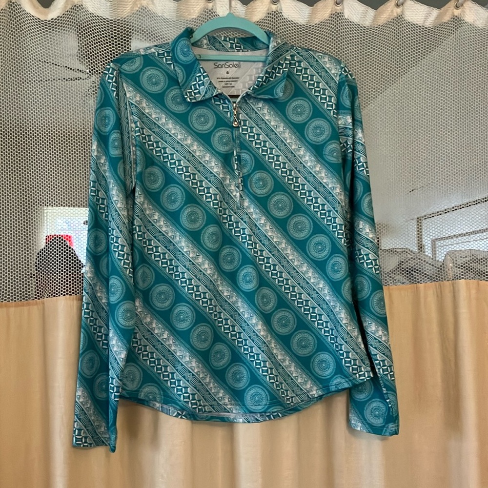 Ladies SanSoleil summer blouse size small in excellent condition